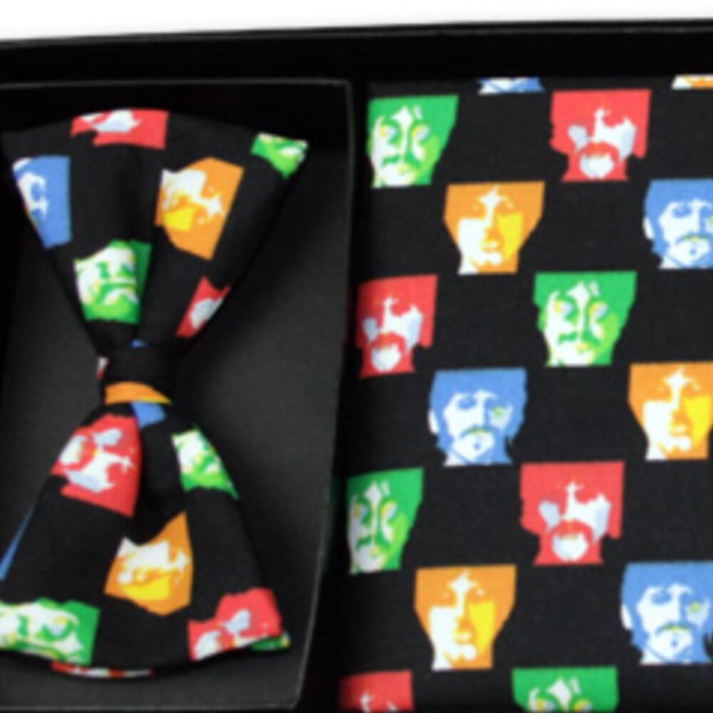 Beatles Faces Cummerbund and Bow Tie Set